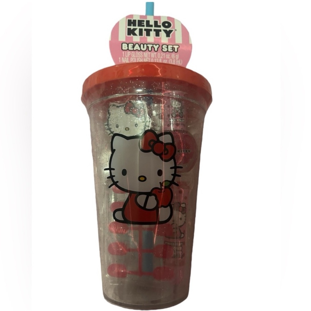 Hello Kitty Tumbler Cup With Beauty Products